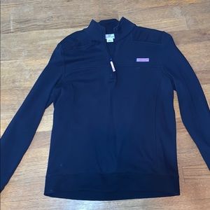 Navy and pink Vineyard Vines quarter zip